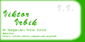 viktor vrbik business card